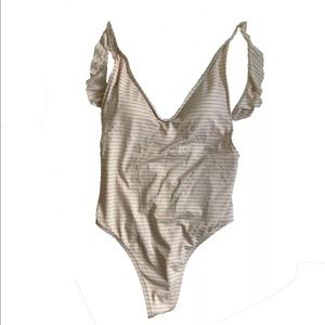 One Piece Swimsuit Ruffles Sexy Low Back